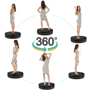 30cm Electric Rotating Display Table with 100kg Load Capacity for Jewelry