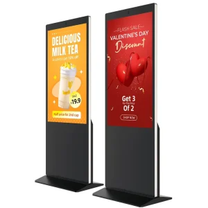 32 43 49 Inch Vertical LCD Monitor Digital Signage Floor Stand Touch Kiosk Display