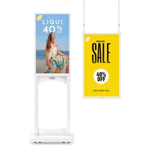 32 or 43 Inch 1000 Nits 4K WiFi Hanging or Floor-Standing LCD Digital Poster