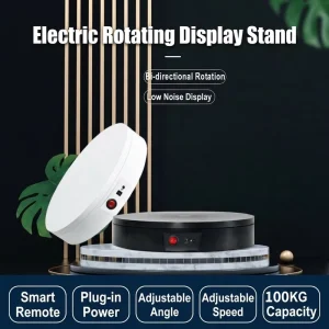 32cm Remote Control Rotating Display Stand 360 Degree Motorized Photography Turntable for Product Video and 3D Scanning