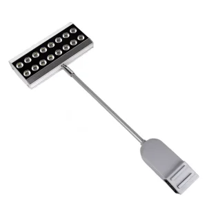 35W Long-Arm LED Trade Show Light, Adjustable 3000-5700K Color Temperature, CRI 80, Silver Aluminum, IP20
