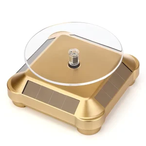 360 Degree Energy-Saving ABS Revolving Platform Display Base Solar-Powered Rotating Sunglasses Display Stand