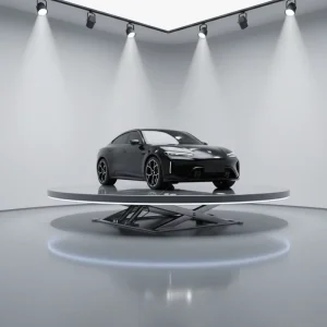 360 Degree Rotating Steel Car Turntable Display Platform Parking Lift Engine Gearbox Motor Fully Hydraulic System Pump PLC