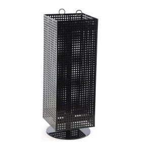 360 Degree Rotating Tabletop Metal Turntable Display Stand with Pegboard Counter Rack