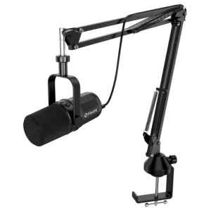 360 Degree Rotating USB/XLR Dynamic Microphone Set with Boom Arm Stand
