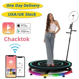 360 Photo Booth Photography Turntable Platform and Rotating Display Stand