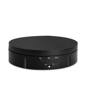 360 Rotating Display Black White Electric Rotating Display Stand Turntable with 3 Speeds Electric Turntable Jewelry Holder