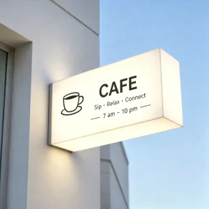 3D Acrylic LED Billboard Light Box, Double-Sided Outdoor Store Sign