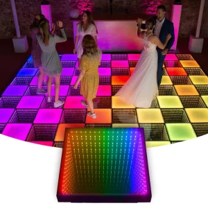 3D LED Dance Floor Panels IP65 Waterproof Magnetic Tiles for Outdoor Wedding Stage Portable Events