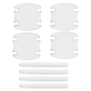 3D Transparent Car Door Handle Sticker Adhesive Type Anti scratch Protective Film Anti collision Strip Invisible Universal J36