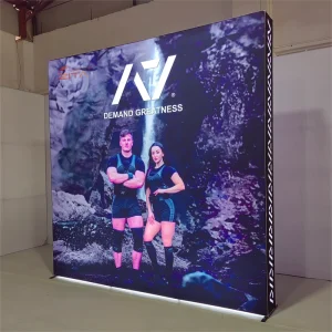 3m x 3m Exhibition Stand Aluminum Frame Fabric LED Backlit SEG Pop-up Banner Stand