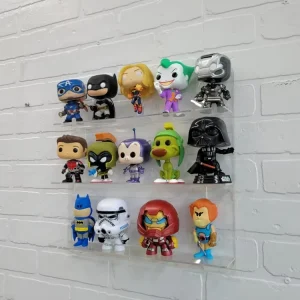 3mm Thick Clear Acrylic Wall-Mounted Display Rack for Mini Figures