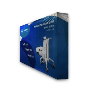 3×3/3×4 Printed Straight Fabric Pop-Up Display Stand Foldable Backdrop