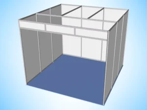 3x3x2.5m Standard Booth Modular Shell Scheme Stand Kit for Exhibitor
