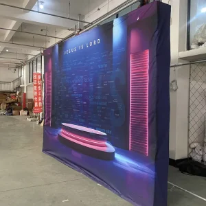 3x4m Folding Aluminum Display Rack Pop-Up Backdrop Wall Banner Stand with Fabric Frame
