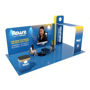 3×6 M Quick Set up Aluminum Alloy Tube Exhibition Stand 10x20ft Portable Standard Trade Show Booth Display