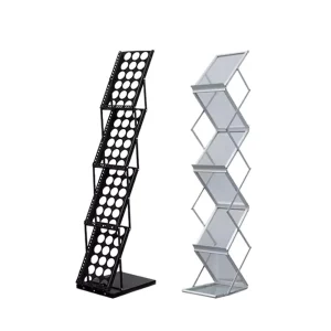 4 Pocket Floor Brochure Magazine Catalog Display Rack