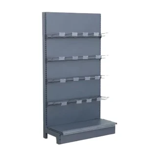4-Shelf Metal Single-Sided Display Rack for Convenience Store Price Display and Storage