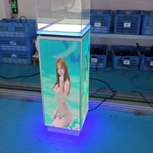 4-Sided Full-Color LED Column Display for Exhibition and Commercial Use, 500cd Brightness