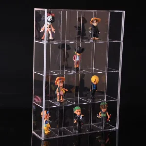 4-Tier Clear Acrylic Toy Display Cabinet