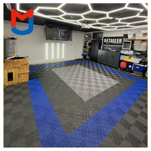 400*400*18mm Anti-Slip PP Interlocking Garage Floor Tiles for Car Wash