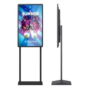 43 49 55 Inch Floor Standing LCD Menu Board Digital Signage Window Advertising Display Kiosk