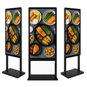 43 55 65 Inch Ultra Slim Outdoor Digital Signage Display IP65 Waterproof High Brightness 3500nits Advertising Screen
