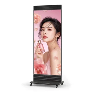 43-Inch 55-Inch 65-Inch 75-Inch 86-Inch 98-Inch Floor-Standing LED Digital Signage Display Ultra-Thin 4500-Nit Indoor Advertising Poster Screen with Wheels