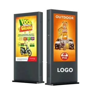 43-Inch Outdoor Floor-Standing LED Advertising Display with IP65 Waterproofing and Touchscreen