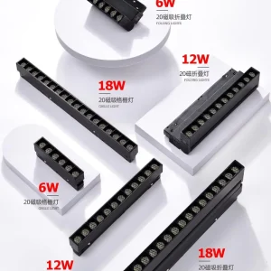 48V/220V Recessed Magnetic Track Light System Linear LED Spotlight