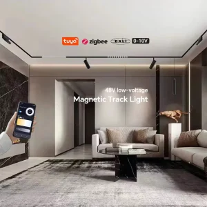 48V LED Magnetic Track Lighting System Smart Dimmer Embedded Ceiling Light with Power Supply