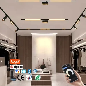 48V LED Track Grille Spotlight Foldable Indoor Magnetic Track Light