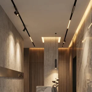 48V Magnetic LED Track Light COB Aluminum Linear Recessed Surface Ceiling System Commercial Indoor Dimmable