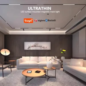48V Ultra Slim 8mm Recessed Magnetic Track Light Zigbee Dimmable White Spotlight for Jewelry Cabinet