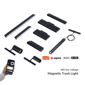 48W LED Magnetic Track Light with 6 COB Chips and Magnetic Accessories