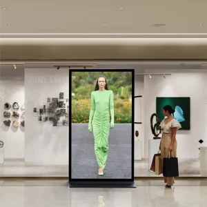 4K Vertical Floor-Standing LED Digital Signage Kiosk, 75 Inch, Self-Service