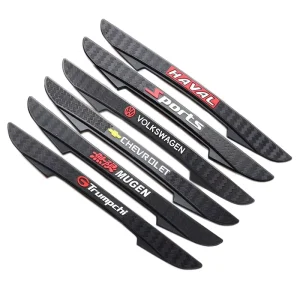 4PCS High Quality Rubber Car Door Anti Collision Protector Bumper Strip New Edge Guard Trim Molding Crash Scratch Custom Logo 6V
