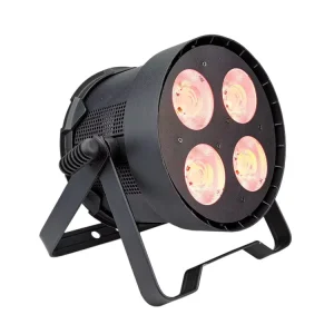 4x50W RGBW LED Mini PAR Light Ra90 DMX512 Sound-Activated High-CRI Stage Face Light for Weddings Banquets and Live Events
