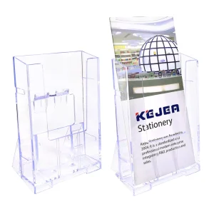 4×9 Desktop Display Shelf Tabletop Brochure Holder Office Brochure Display Stands for Display Flyer Booklet