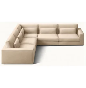 5-Star Hotel L-Shaped Modular Lounge Sofa Set Upholstery Fabric