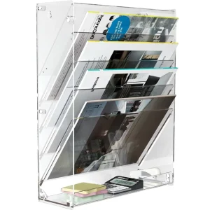 5-Tier Acrylic Desk Organizer for Files Mail Documents Magazines and Brochures
