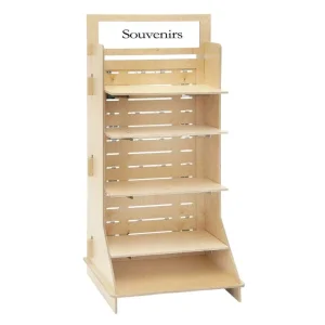 5-Tier Removable Wooden Display Rack for Retail Product Showcase