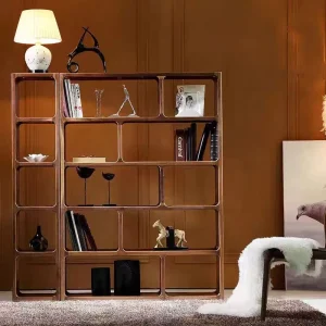 5-Tier Wooden Corner Storage Shelf and Bookcase