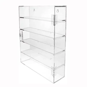 5 Tiers Acrylic Display Rack Case Organizer with 4 Removable Shelves for Storage & Organization