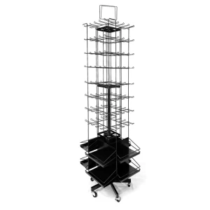 5-Wheel 360° Rotating Multi-Tier Display Stand