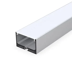 50mm Aluminum LED Linear Luminaire Suspension Profile Black White Silver