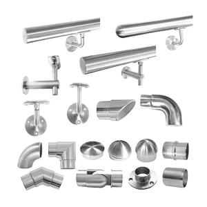 50mm Glass Stair Railing Handrail Tube End Cap Wall Anchorage Flange Stainless Steel Fitting