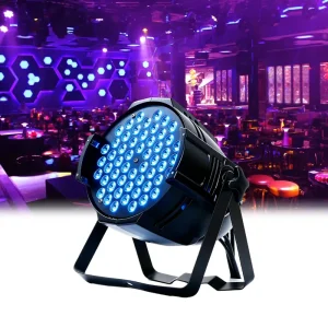 54x3W RGBWAUV 4-in-1 LED PAR Wash Light with DMX512, Dimmable, CRI95, and 15-60° Beam Angle