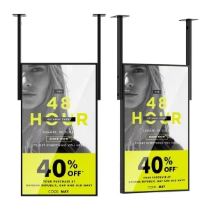 55 Inch 3500 Nits Indoor High Brightness Hanging LCD Advertising Screen for Retail Store Windows