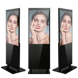 55-Inch LCD 16:9 Digital Poster Advertising Board with Floor Stand for Retail Stores